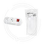 SQ1806-0415 Колодка розеточная 2 гнезда 2П+3 c выключателем 16А 250В белая серии "Народная" купить ОПТОМ в Донецке ДНР, ЛНР, Макеевке, Мариуполе, Горловке, Енакиево, Харцызске, Шахтерске, Луганске, Алчевске ЭлектроХозТорг 