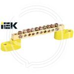 Шина PE земля на двух угловых изоляторах ШНИ-6х9-10-У2-Ж IEK купить ОПТОМ в Донецке ДНР, ЛНР, Макеевке, Мариуполе, Горловке, Енакиево, Харцызске, Шахтерске, Луганске, Алчевске ЭлектроХозТорг 
