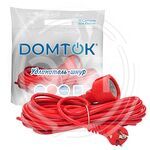 Удлинитель-шнур "DOMTOK" ПВС 3*1,5, 3,5кВт, з/к 10м купить ОПТОМ в Донецке ДНР, ЛНР, Макеевке, Мариуполе, Горловке, Енакиево, Харцызске, Шахтерске, Луганске, Алчевске ЭлектроХозТорг 