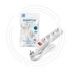 Удлинитель бытовой "DOMTOK" 3500 Вт (с/з выкл.) 4гн. ПВС 1,5м (2374) (1/50) купить ОПТОМ в Донецке ДНР, ЛНР, Макеевке, Мариуполе, Горловке, Енакиево, Харцызске, Шахтерске, Луганске, Алчевске ЭлектроХозТорг 