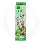 MOXOM Кабель зарядный LED 1.5м 3А Lightning (MX-CB181 I5) купить ОПТОМ в Донецке ДНР, ЛНР, Макеевке, Мариуполе, Горловке, Енакиево, Харцызске, Шахтерске, Луганске, Алчевске ЭлектроХозТорг 