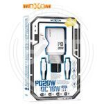 MOXOM Блок зарядный белый 1USB+1PD 18/20W шнур Type-C (MX-HC176 WH) купить ОПТОМ в Донецке ДНР, ЛНР, Макеевке, Мариуполе, Горловке, Енакиево, Харцызске, Шахтерске, Луганске, Алчевске ЭлектроХозТорг 