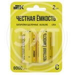 Батарейка щелочная Alkaline LR14/C (цена за блистер) IEK купить ОПТОМ в Донецке ДНР, ЛНР, Макеевке, Мариуполе, Горловке, Енакиево, Харцызске, Шахтерске, Луганске, Алчевске ЭлектроХозТорг 