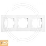 Pамка горизонтальная 3-ная , белая Linnera S 91480003 купить ОПТОМ в Донецке ДНР, ЛНР, Макеевке, Мариуполе, Горловке, Енакиево, Харцызске, Шахтерске, Луганске, Алчевске ЭлектроХозТорг 