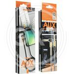 MOXOM Кабель Audio AUX 1м 3.5х3.5 (AUX-13) купить ОПТОМ в Донецке ДНР, ЛНР, Макеевке, Мариуполе, Горловке, Енакиево, Харцызске, Шахтерске, Луганске, Алчевске ЭлектроХозТорг 