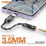 MOXOM Кабель Audio AUX Type-C to 3.5mm (MX-AX01) купить ОПТОМ в Донецке ДНР, ЛНР, Макеевке, Мариуполе, Горловке, Енакиево, Харцызске, Шахтерске, Луганске, Алчевске ЭлектроХозТорг 
