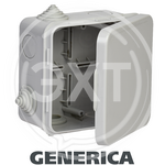 Коробка  распределительная КМ 100х100х50мм о/к IP54 4 вв. (7035) GENERICA (1/60) купить ОПТОМ в Донецке ДНР, ЛНР, Макеевке, Мариуполе, Горловке, Енакиево, Харцызске, Шахтерске, Луганске, Алчевске ЭлектроХозТорг 