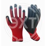 №46 Перчатки нейлон КРАСНЫЕ с нитриловым обливом (12/960) купить ОПТОМ в Донецке ДНР, ЛНР, Макеевке, Мариуполе, Горловке, Енакиево, Харцызске, Шахтерске, Луганске, Алчевске ЭлектроХозТорг 