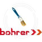 Кисть плоская Bohrer "Лаки"  25 мм (искусственная щетина 45 х10 мм) синяя пластиковая рукоятка (720/ купить ОПТОМ в Донецке ДНР, ЛНР, Макеевке, Мариуполе, Горловке, Енакиево, Харцызске, Шахтерске, Луганске, Алчевске ЭлектроХозТорг 
