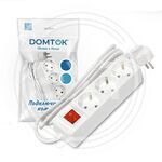 Удлинитель бытовой "DOMTOK" 3 гнезда, ПВС 3*1, 3,5кВт, с/з, выкл. 10м (2380) (1/25) купить ОПТОМ в Донецке ДНР, ЛНР, Макеевке, Мариуполе, Горловке, Енакиево, Харцызске, Шахтерске, Луганске, Алчевске ЭлектроХозТорг 