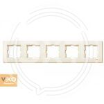 Рамка 5-я горизонтальная крем ViKO Karre 90960214 купить ОПТОМ в Донецке ДНР, ЛНР, Макеевке, Мариуполе, Горловке, Енакиево, Харцызске, Шахтерске, Луганске, Алчевске ЭлектроХозТорг 