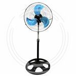Вентилятор 18” черный INDUSTRIAL FAN 100w (FS-450) 3 лопасти металл (2шт) купить ОПТОМ в Донецке ДНР, ЛНР, Макеевке, Мариуполе, Горловке, Енакиево, Харцызске, Шахтерске, Луганске, Алчевске ЭлектроХозТорг 