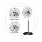 Вентилятор 18” серебро 2в1 INDUSTRIAL FAN 100w (FS-4521) 3 лопасти металл (2шт) купить ОПТОМ в Донецке ДНР, ЛНР, Макеевке, Мариуполе, Горловке, Енакиево, Харцызске, Шахтерске, Луганске, Алчевске ЭлектроХозТорг 