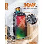 MOXOM Колонка 30W акустическая Bluetooth LED +1 микрофон (MX-SK54) купить ОПТОМ в Донецке ДНР, ЛНР, Макеевке, Мариуполе, Горловке, Енакиево, Харцызске, Шахтерске, Луганске, Алчевске ЭлектроХозТорг 