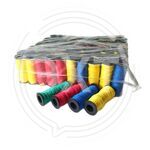 Нить каменщика п/п 1,5мм 50м на пластиковой катушке цвет (1/100) купить ОПТОМ в Донецке ДНР, ЛНР, Макеевке, Мариуполе, Горловке, Енакиево, Харцызске, Шахтерске, Луганске, Алчевске ЭлектроХозТорг 