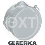 Коробка  распределительная КМ для о/п D=65х40мм IP54 4 вв (7035) GENERICA (1/180) купить ОПТОМ в Донецке ДНР, ЛНР, Макеевке, Мариуполе, Горловке, Енакиево, Харцызске, Шахтерске, Луганске, Алчевске ЭлектроХозТорг 