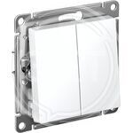 Выключатель двухклавишный ATLASDESIGN схема 5 10АХ механизм белый (ATN000151) купить ОПТОМ в Донецке ДНР, ЛНР, Макеевке, Мариуполе, Горловке, Енакиево, Харцызске, Шахтерске, Луганске, Алчевске ЭлектроХозТорг 