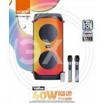 MOXOM Колонка 40W акустическая Bluetooth LED +2 микрофона (MX-SK51) купить ОПТОМ в Донецке ДНР, ЛНР, Макеевке, Мариуполе, Горловке, Енакиево, Харцызске, Шахтерске, Луганске, Алчевске ЭлектроХозТорг 