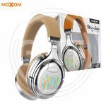 MOXOM Наушники беспроводные накладные SILVER LED Bluetooth (MX-WL14 Silver) купить ОПТОМ в Донецке ДНР, ЛНР, Макеевке, Мариуполе, Горловке, Енакиево, Харцызске, Шахтерске, Луганске, Алчевске ЭлектроХозТорг 