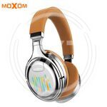 MOXOM Наушники беспроводные накладные GOLD LED Bluetooth (MX-WL14 Gold) купить ОПТОМ в Донецке ДНР, ЛНР, Макеевке, Мариуполе, Горловке, Енакиево, Харцызске, Шахтерске, Луганске, Алчевске ЭлектроХозТорг 