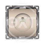 Розетка компьютерная одноместная "UNIVersal" серия "Афина", с/у, 1А, RJ45, шампань (еврослот) купить ОПТОМ в Донецке ДНР, ЛНР, Макеевке, Мариуполе, Горловке, Енакиево, Харцызске, Шахтерске, Луганске, Алчевске ЭлектроХозТорг 