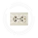 Розетка 2-мест. скр. уст. RS 16-238-Б (пластик) (50) купить ОПТОМ в Донецке ДНР, ЛНР, Макеевке, Мариуполе, Горловке, Енакиево, Харцызске, Шахтерске, Луганске, Алчевске ЭлектроХозТорг 