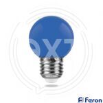 Лампа светодиодная LED 1вт Е27 синий (шар) купить ОПТОМ в Донецке ДНР, ЛНР, Макеевке, Мариуполе, Горловке, Енакиево, Харцызске, Шахтерске, Луганске, Алчевске ЭлектроХозТорг 