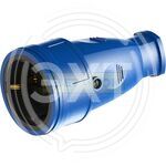 Розетка переносная РА 16-005 каучук, без крышки, синий (100шт) купить ОПТОМ в Донецке ДНР, ЛНР, Макеевке, Мариуполе, Горловке, Енакиево, Харцызске, Шахтерске, Луганске, Алчевске ЭлектроХозТорг 