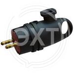 Вилка В 16-002 каучук с кольцом  (100) купить ОПТОМ в Донецке ДНР, ЛНР, Макеевке, Мариуполе, Горловке, Енакиево, Харцызске, Шахтерске, Луганске, Алчевске ЭлектроХозТорг 