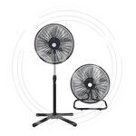 Вентилятор 18” черный 2в1 INDUSTRIAL FAN 100w (FS-4521B) 5 лопастей пластик (2шт) купить ОПТОМ в Донецке ДНР, ЛНР, Макеевке, Мариуполе, Горловке, Енакиево, Харцызске, Шахтерске, Луганске, Алчевске ЭлектроХозТорг 