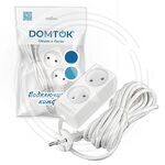 Удлинитель бытовой "DOMTOK" 2 гнезда, ПВС 2*1, 2,2кВт, б/з 3м (2346) (1/50) купить ОПТОМ в Донецке ДНР, ЛНР, Макеевке, Мариуполе, Горловке, Енакиево, Харцызске, Шахтерске, Луганске, Алчевске ЭлектроХозТорг 