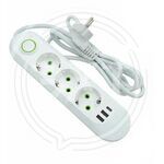 Сетевой фильтр ALFA 3гн. с/з 5м. 2usb 1type-c (KHA №G25-004) (1/60) купить ОПТОМ в Донецке ДНР, ЛНР, Макеевке, Мариуполе, Горловке, Енакиево, Харцызске, Шахтерске, Луганске, Алчевске ЭлектроХозТорг 