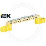 Шина PE земля на двух угловых изоляторах ШНИ-6х9-12-У2-Ж IEK купить ОПТОМ в Донецке ДНР, ЛНР, Макеевке, Мариуполе, Горловке, Енакиево, Харцызске, Шахтерске, Луганске, Алчевске ЭлектроХозТорг 